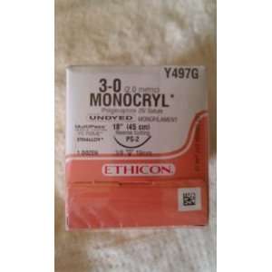  ETHICON MONOCRYL Y497G Sutures Industrial & Scientific