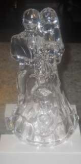 Marquis by Waterford Bride & Groom Clear Crystal Glass Cake Topper 
