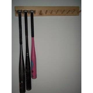 Natural Wood Large Baseball Bat Rack 6 11 Bats Holder Storage