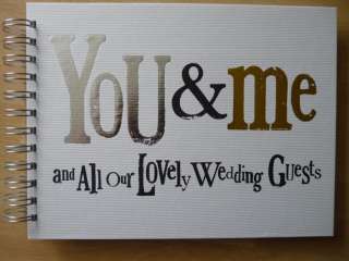 Contemporary You & Me Wedding Guest Book Bright Side  