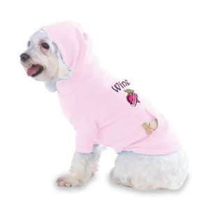 Wine Princess Hooded (Hoody) T Shirt with pocket for your Dog or Cat 