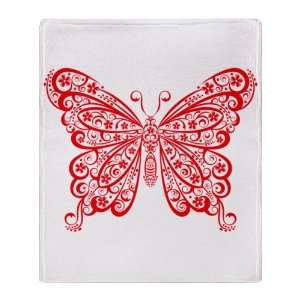    Stadium Throw Blanket Stylized Lacy Butterfly 