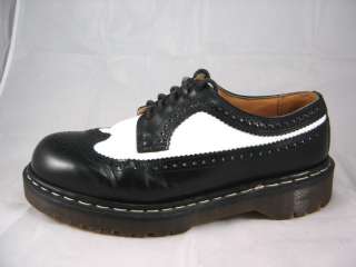 Excellent Gently Worn $110 Dr. Martens Black and White Brogue Oxfords 