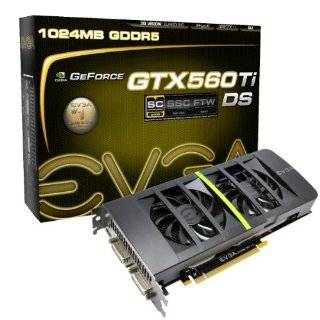 EVGA GeForce GTX 560 Ti DS Superclocked 1024 MB GDDR5 PCI Express 2.0 