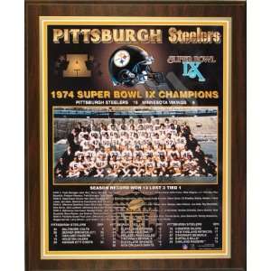   Steelers Large Heal Plaque   1974 Super Bowl Champs