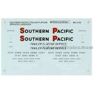  Microscale N Scale Cabooses Decal Set   Southern Pacific 