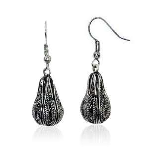 Ladies Silver Hollow Out Calabash Charm Hook Dangle Earrings Jewellery