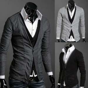 New Mens Premium Stylish Double Patched Cardigan 228  
