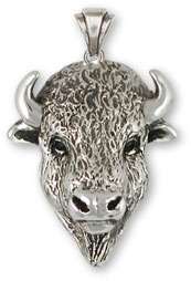 American Buffalo Bison Pendant Jewerly Sterling Silver BUF5 P  