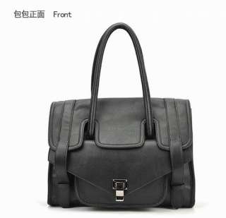   Vintage Clutch Bag Satchel Black Handbag Hobo Pu Leather School 64