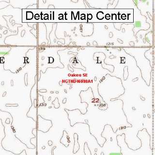 USGS Topographic Quadrangle Map   Oakes SE, North Dakota (Folded 