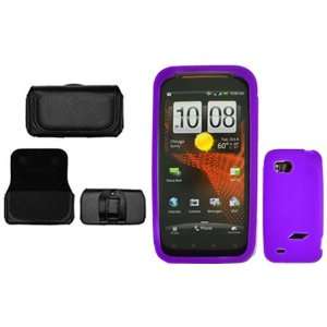  iFase Brand HTC Vigor ADR6425 Combo Solid Purple Silicone 