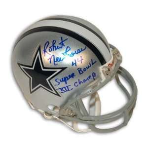  Robert Newhouse Dallas Cowboys Autographed Mini Helmet 