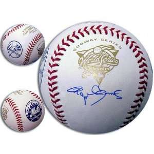 Roger Clemens Autographed Baseball with Subway Series Inscription 