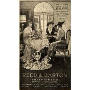  1918 Ad Reed Barton Silversmiths Utensil Cup Tea Women 