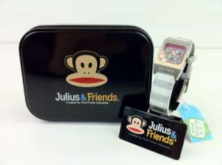   Julius & Friends Skurvy watch face stripey strap watch £65  
