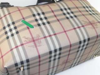 Burberry Classic Check Haymarket XLarge Tote Handbag Purse Authentic 