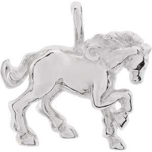 Elegant and Stylish 20.75X25.50 MM Stampede Pendant in Sterling Silver 