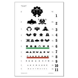  Inkblot Eye Chart Humor Large Poster by 