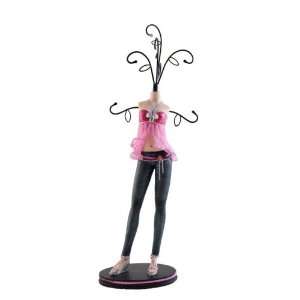  Jewelry Holder Urban Glam Jeans Mannequin Small Pink