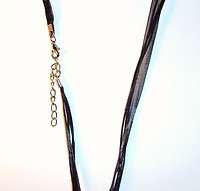Black Silk Voile Ribbon & 3 Strand Combo Necklace Cord for Pendants 