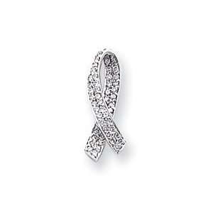   Gold Breast Cancer Awareness Diamond Chain Slide   JewelryWeb Jewelry