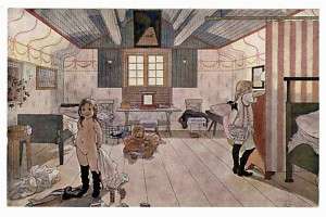 1910? STOCKHOLM, SWEDEN, CARL LARSSON INTERIOR ARTWORK  