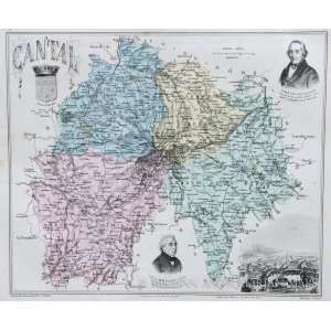  Vuillemin Map of Cantal (1886)