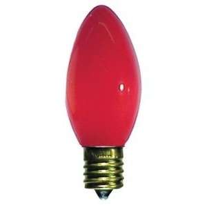   Of 4 Opaque Red C9 Replacement Christmas Light Bulbs