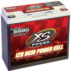   Power S680 AGM Racing Series 1000 Max Amp 320 Cranking Amp 12V Battery