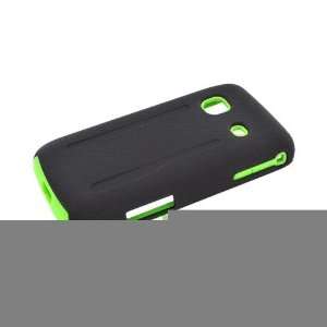 Green Black Silicone Case Cover w Rubberized Back Cover For Samsung 