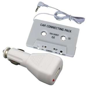  Car Tape Cassette Adapter+Charger For iPod® iPhone 