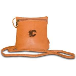  Pangea Calgary Flames Womens Premium Leather Mini Handbag 