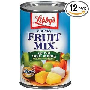 Libbys Fruit Mix  chunky In Pear juices Grocery & Gourmet Food