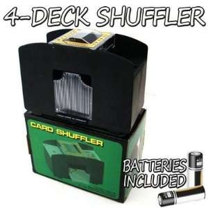 New 4 Deck Playing Card Shuffler W/ Batteries Copag & Kem Cards For 