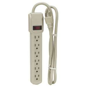    6 Outlet Surge Protector Power Stip 4 Cord