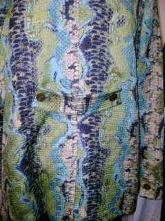 George Simonton Snake Print Jacket w/ Removable Belt  