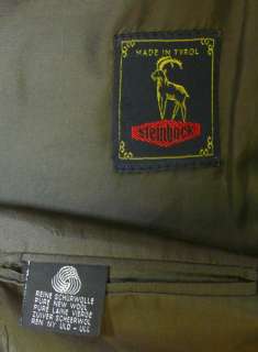 STEINBOCK Men Austria WOOL Trachten SUIT Jacket 52 44 L  