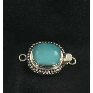  CARICO LAKE TURQUOISE CLASP STERLING BLUE CUSHION 12 