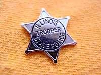   IL STATE POLICE TROOPER SILVER STAR PROUD MINI LAPEL BADGE SHIELD 1
