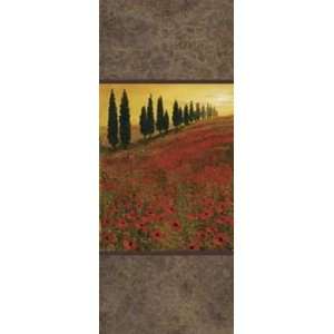 Poppy Field Panel II Steve Thoms. 8.00 inches by 20.00 inches. Best 