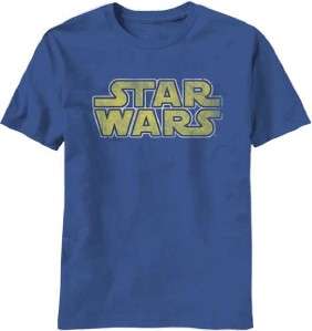 Star Wars Classic Movie Logo Vintage Look Licensed Tee Shirt Sizes S 