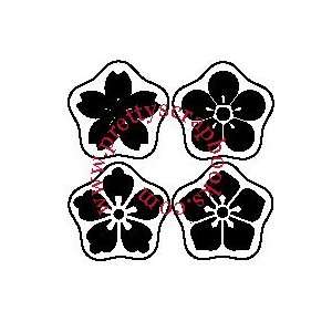  Pretty Stencil Mini Japanese Flowers 