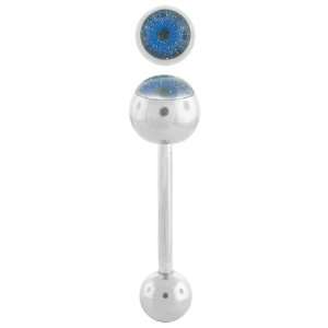 Human Eye 316L Surgical Steel Barbell   14G (1.6mm)   5/8 Length 