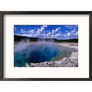 Steam Rising from Sapphire Pool in Biscuit Basin, Yellowstone National 