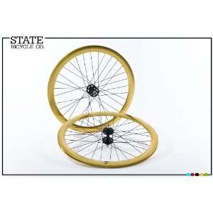  State Bicycle Co.   Gold Track Wheelset (Unmachined) 700c 