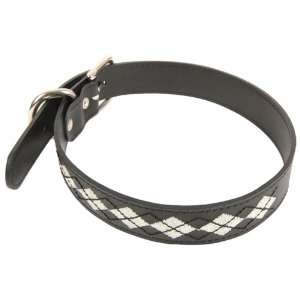  Puppia Trinity Leather Collar, Black, X Large Pet 