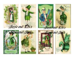 Vintage St Patricks Day Stickers Postcard Images 16  