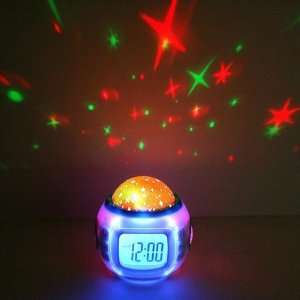  Music Starry Star Sky Projection Alarm Clock Calendar 