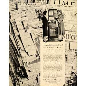  1939 Ad Postage Metered Mail Pitney Bowes Newspapers 